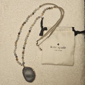 Kate Spayd Blue Agate Long Necklace